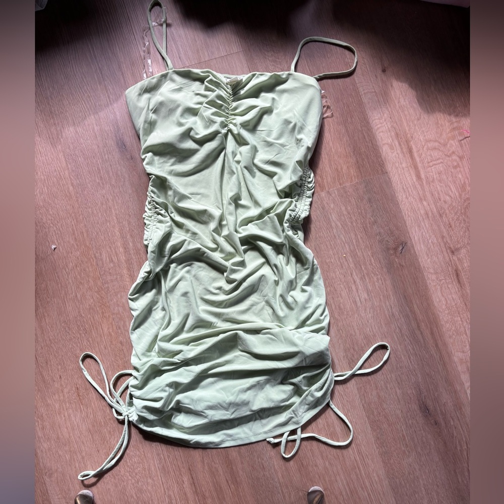 Light Green Ruched Dress